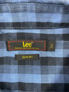 LEE ΠΟΥΚΑΜΙΣΟ SLIM FIT ΜΕ ΚΑΡΟ ΜΟΤΙΒΟ ΜΠΛΕ/ΜΑΥΡΟ ΑΝΔΡΙΚΟ XXL
