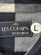 LES COPAINS SPORTSWEAR ΠΟΥΚΑΜΙΣΟ ΚΑΡΟ ΜΠΛΕ ΓΚΡΙ ΛΕΥΚΟ ΑΝΤΡΙΚΟ PRE OWNED L