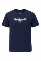 LEVIS STRAUSS CO T SHIRT SPELL OUT NAVY ΑΝΤΡΙΚΟ PRE OWNED XL