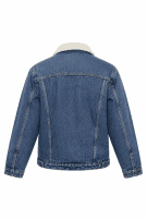 1988 LEVIS DENIM JACKET SHERPA BLUE MEN PRE OWNED L