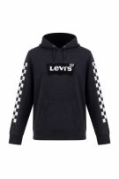LEVIS HOODIE STREETWEAR ΞΕΘΩΡΙΑΣΜΕΝΟ ΜΑΥΡΟ UNISEX PRE OWNED XL
