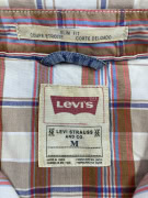 Levi's Κοντομάνικο Πουκάμισο Slim Fit Καρό Μπεζ-Λευκό-Κόκκινο Γυναικείο M