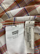 Levi's Κοντομάνικο Πουκάμισο Slim Fit Καρό Μπεζ-Λευκό-Κόκκινο Γυναικείο M