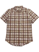 Levi's Κοντομάνικο Πουκάμισο Slim Fit Καρό Μπεζ-Λευκό-Κόκκινο Γυναικείο M