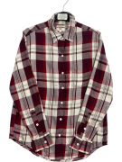 LEVI'S Shirt Plaid Boyfriend Fit with Logo Burgundy Women's XS