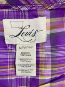 LEVI'S Πουκάμισο Καρό Κοντομάνικο Casual Μωβ Ανδρικό S