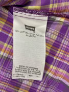 LEVI'S Πουκάμισο Καρό Κοντομάνικο Casual Μωβ Ανδρικό S