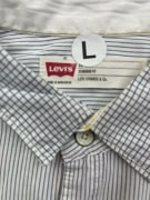 LEVI'S ΠΟΥΚΑΜΙΣΟ STANDARD FIT ΜΕ ΡΙΓΕΣ ΛΕΥΚΟ-ΜΠΛΕ ΑΝΔΡΙΚΟ L