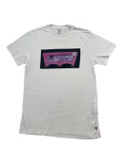 LEVI\'S T-SHIRT CASUAL CON STAMPA LOGO NEON BIANCO DA UOMO MEDIUM