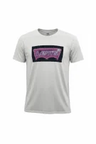 LEVI\'S T-SHIRT CASUAL CON STAMPA LOGO NEON BIANCO DA UOMO MEDIUM