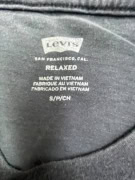 LEVI'S T-SHIRT RELAXED BACK PRINT LOGO BLACK MENS S