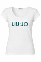 LIU JO WOMENS T SHIRT MINIMAL WHITE PRE OWNED S