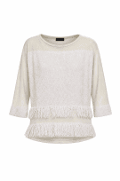 LIU JO TOP CON FRANGE CREMA DONNA PRE OWNED L