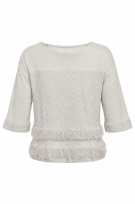 LIU JO TOP CON FRANGE CREMA DONNA PRE OWNED L