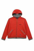Y2K LOTTO ZIP HOODIE RETRO RED MEN PRE OWNED S