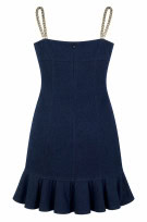 LUISA SPAGNOLI DRESS MINIMAL NAVY WOMEN PRE OWNED