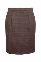 Luisa Spagnoli Gonna classica midi da donna in lana a quadri M