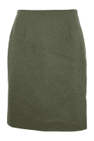 Luisa Spagnoli Khaki Wool Midi Skirt Women’s Size M