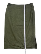 Luisa Spagnoli Khaki Wool Midi Skirt Women’s Size M