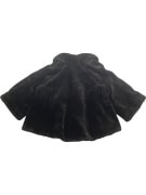 Machalie Vintage Faux Fur Παλτό-Κάπα Logo Μαύρο Γυναικείο One Size (XL Fit)