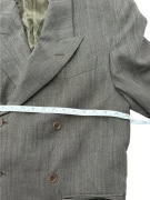MADE IN ITALY Vintage Σακάκι Double Breasted Μελανζέ Γκρι/Καφέ Ανδρικό M/L