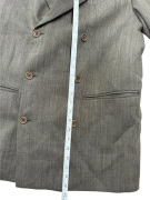 MADE IN ITALY Vintage Σακάκι Double Breasted Μελανζέ Γκρι/Καφέ Ανδρικό M/L