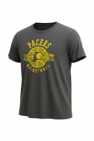 MAJESTIC T-shirt INDIANA PACERS VINTAGE STYLE Λογότυπο Γκρι UNISEX M pre-owned