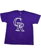 MAJESTIC GRAPHIC TEE SPORTSWEAR PURPLE MENS PRE OWNED L