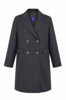 MARC CAIN ΠΑΛΤΟ 90S MINIMAL ΓΚΡΙ ΓΥΝΑΙΚΕΙΟ PRE OWNED XL