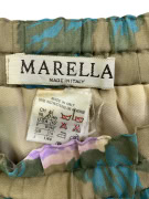 MARELLA ΦΟΥΣΤΑ PLEATED VINTAGE FLORAL OLIVE/PURPLE ΓΥΝΑΙΚΕΙΑ XL
