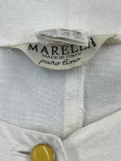 Marella Λευκό Φόρεμα με Κουμπιά & Τσέπες