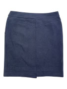 Marella Sport Μάλλινη Φούστα Μπλε με Κουμπιά & Φιόγκο Γυναικεία XL
