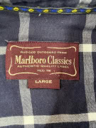MARLBORO CLASSICS ΠΟΥΚΑΜΙΣΟ VINTAGE ΜΕ ΛΟΓΟΤΥΠΟ ΣΤΟ ΤΣΕΠΑΚΙ ΜΠΛΕ/ΛΕΥΚΟ ΑΝΔΡΙΚΟ L