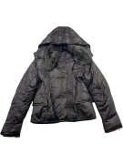 Massimo Rebecchi Μπουφάν Puffer Vintage Με Γούνα Μαύρο Γυναικείο 46 (S)