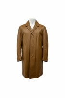 MAURIZIO TROIANO CAPPOTTO IN PELLE CLASSICO CAMMELLO UOMO PRE OWNED M