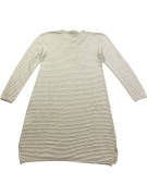 MAX MARA KNITTED MIDI DRESS ECRU WOMEN L