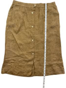 MAX MARA BUTTON-UP SKIRT STRIPED BROWN/BLACK UNISEX L