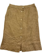 MAX MARA BUTTON-UP SKIRT STRIPED BROWN/BLACK UNISEX L