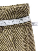 Max Mara Φούστα Vintage Herringbone Με Ζώνη Μπεζ-Καφέ Γυναικεία L