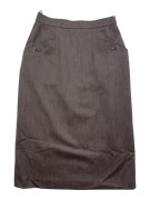 Max Mara Καφέ Μάλλινη Pencil Φούστα Γυναικεία M