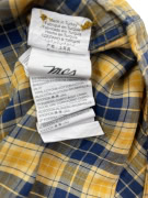 MCS (Marlboro Classics) Shirt Plaid Vintage with Logo Yellow-Blue Men's XL