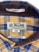 MCS (Marlboro Classics) Shirt Plaid Vintage with Logo Yellow-Blue Men's XL