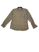 MCS (Marlboro Classics) Shirt Plaid Vintage with Logo Yellow-Blue Men's XL