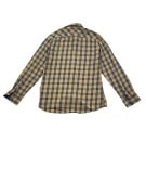 MCS (Marlboro Classics) Shirt Plaid Vintage with Logo Yellow-Blue Men's XL