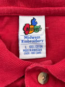 Midwest Embroidery Polo Shirt Indianapolis 500 Logo Κόκκινο UNISEX L