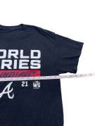 MLB ATLANTA BRAVES T SHIRT SPORTSWEAR GRAPHIC ΜΑΥΡΟ UNISEX PRE OWNED S