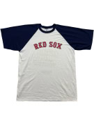 MLB Boston Red Sox Raglan T-Shirt White/Blue Unisex L