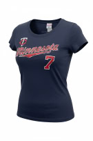 MLB Genuine Merchandise T-Shirt Minnesota 7 Print Μπλε Γυναικείο S