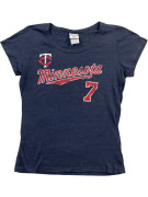 MLB Genuine Merchandise T-Shirt Minnesota 7 Print Μπλε Γυναικείο S