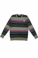 MONCLER MAGLIA IN MAGLIA A RIGHE CON LOGO GRIGIO/MULTICOLORE UNISEX XXL